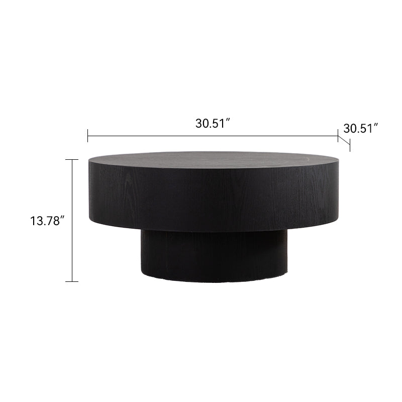 Timeless 30.5'' Modern Drum Round Wooden Coffee Table For Living Room&bedroom #25039