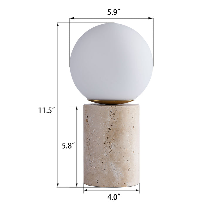 11.5'' Natural Modern Travertine Table Lamp For Living Room/bedroom#T202