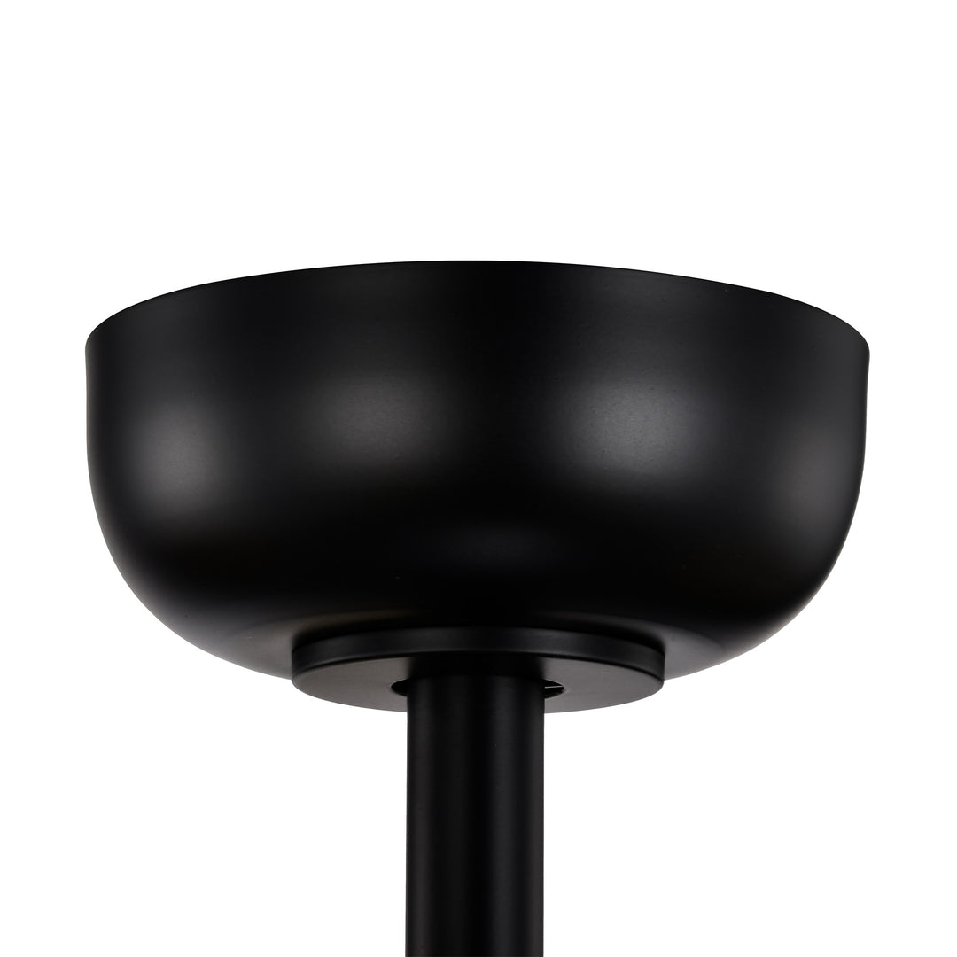 Lustre 28" 5-Light Modern Remote Control Paint Sand Black With Beige Fabric Shade Adjustable Length Fandelier Ceiling Fan With Lighting Kits For Living Room/Bedroom #26014