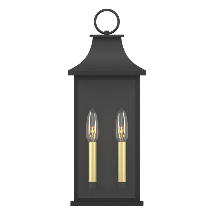 Lawyettle Bronze Smart Dusk to Dawn Outdoor Wall Light, 20.6" Large Outside Wall Sconce Light 2-Light, Modern Exterior Wall Lantern with Glass, Waterproof Outdoor Porch Light for House, Porch #MX7008