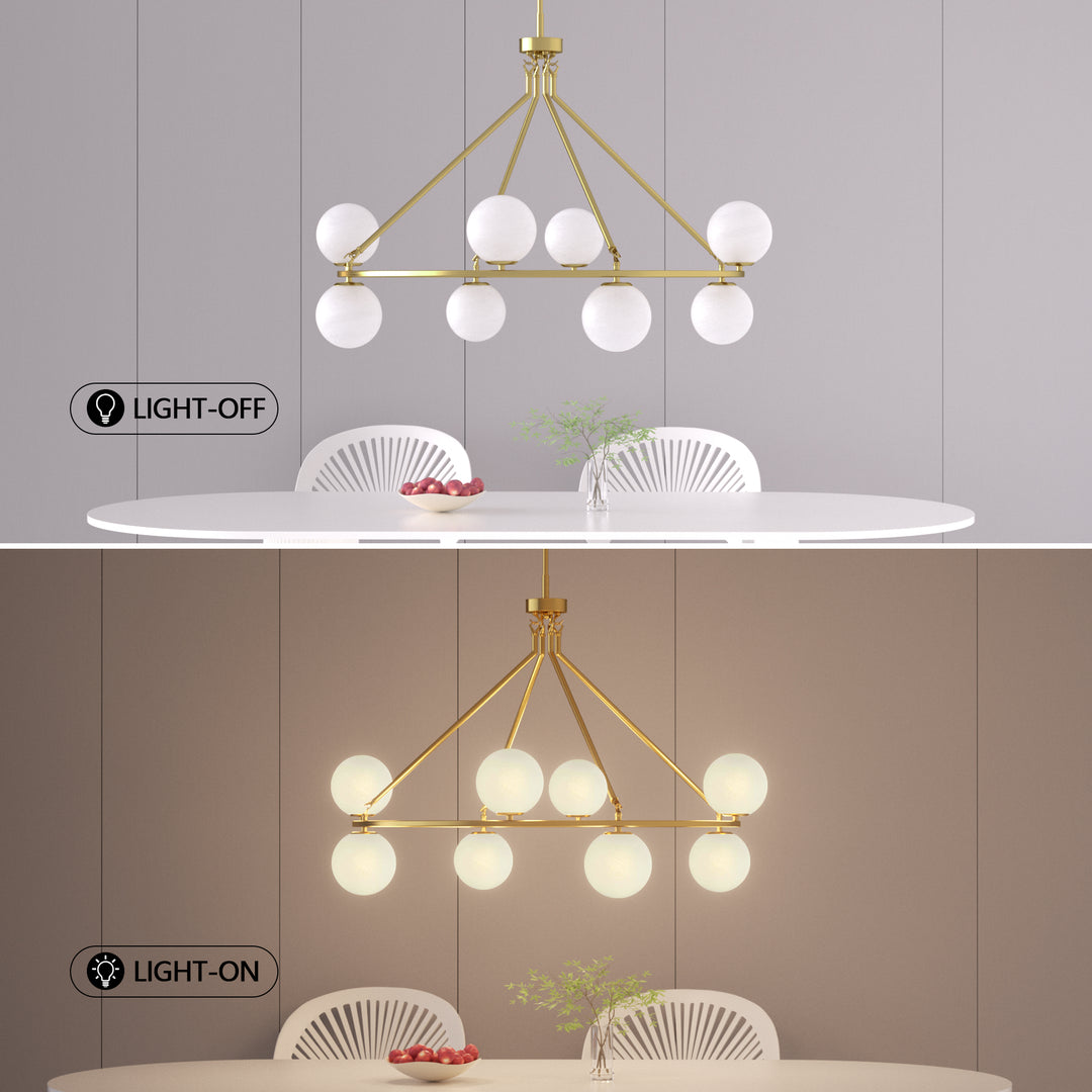 8-light Metal And Cloud Glass Wagon Wheel Shaded Chandelier For Living Room/bedroom #29011-8BK