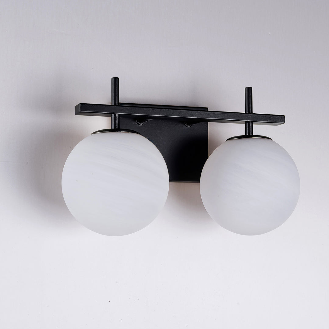 Nimbus Bathroom Vanity Light With Round Shape Cloud Glass Shade #29015