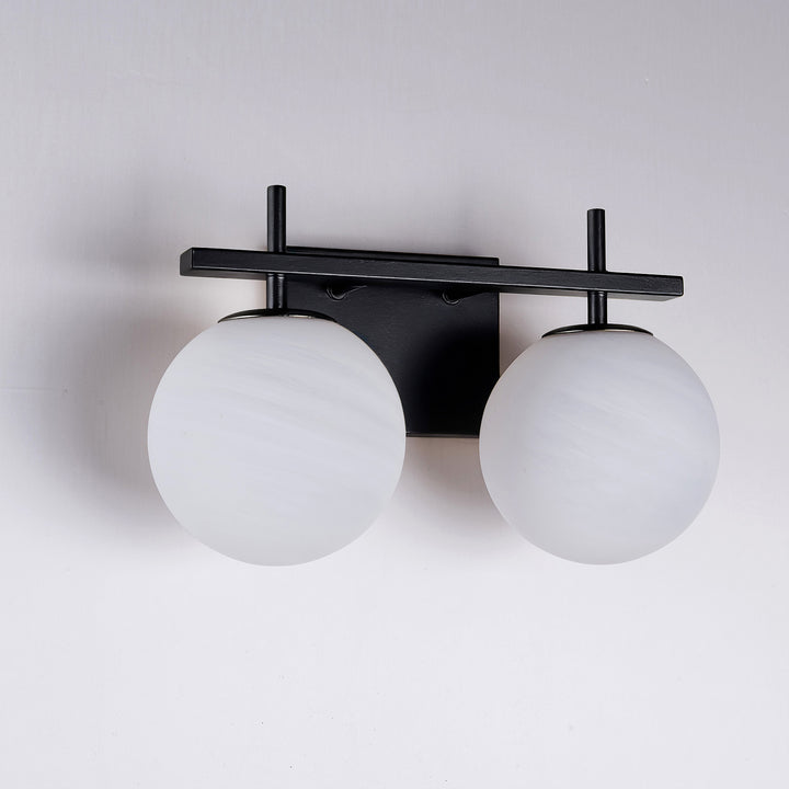 Nimbus Bathroom Vanity Light With Round Shape Cloud Glass Shade #29015