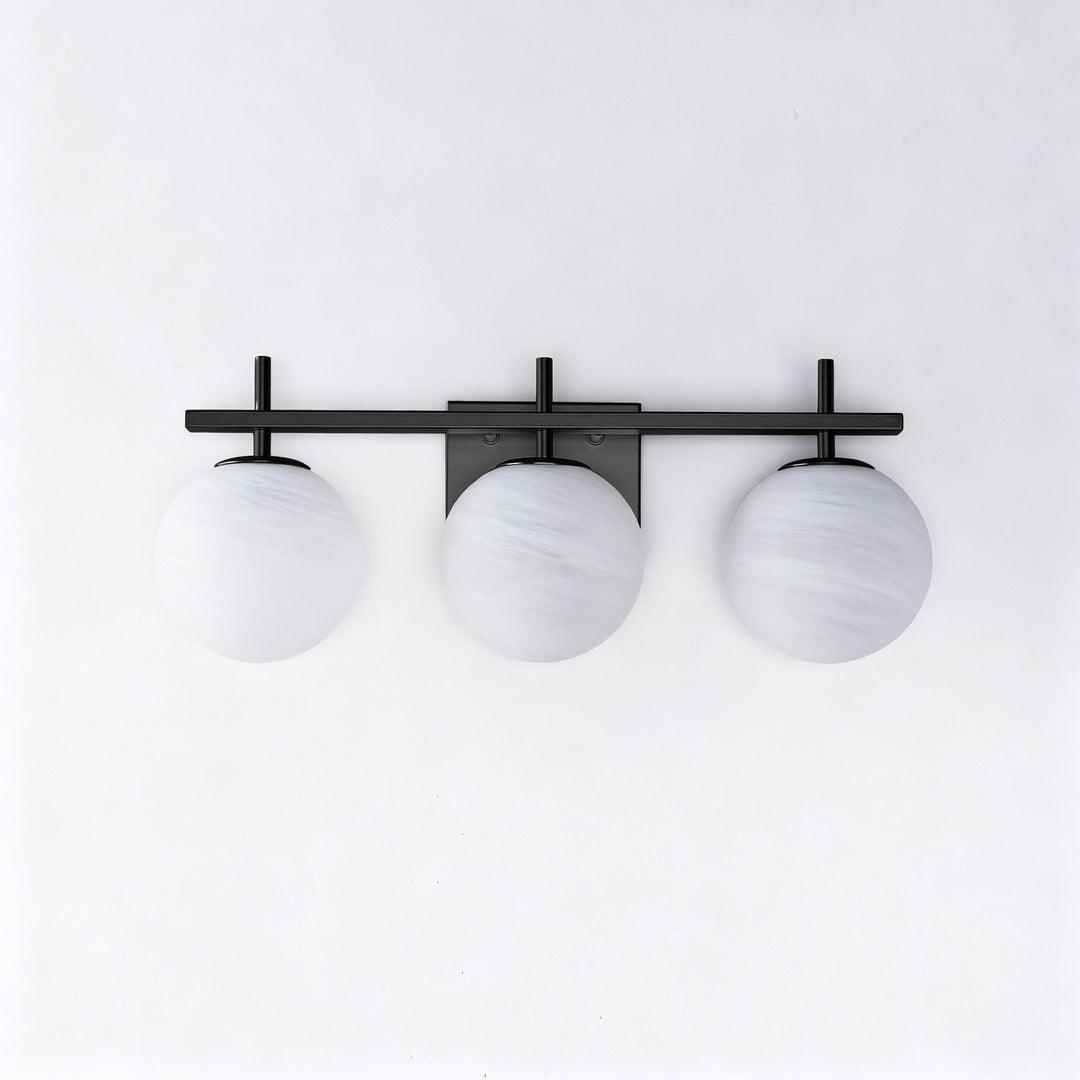 Nimbus Bathroom Vanity Light With Round Shape Cloud Glass Shade #29015
