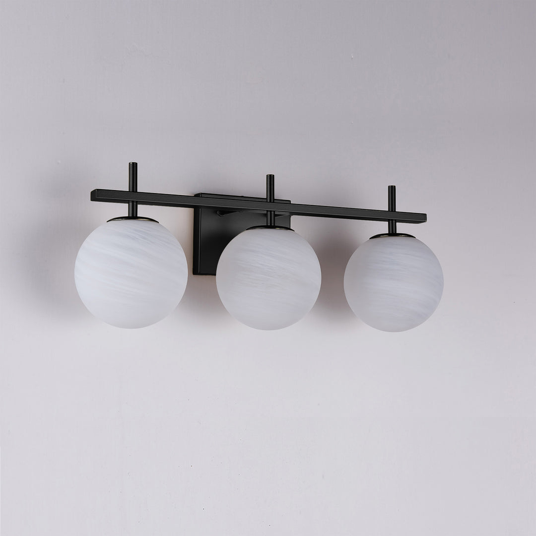 Nimbus Bathroom Vanity Light With Round Shape Cloud Glass Shade #29015
