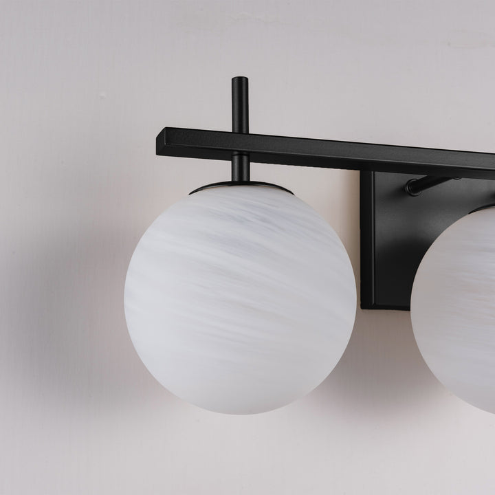 Nimbus Bathroom Vanity Light With Round Shape Cloud Glass Shade #29015