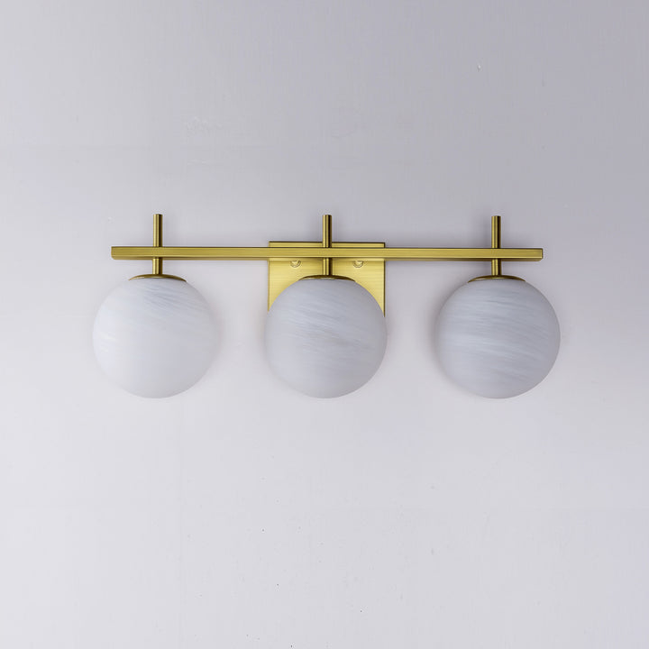 Nimbus Bathroom Vanity Light With Round Shape Cloud Glass Shade #29015