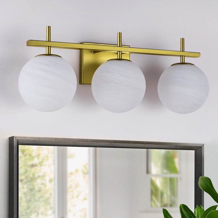 Nimbus Bathroom Vanity Light With Round Shape Cloud Glass Shade #29015