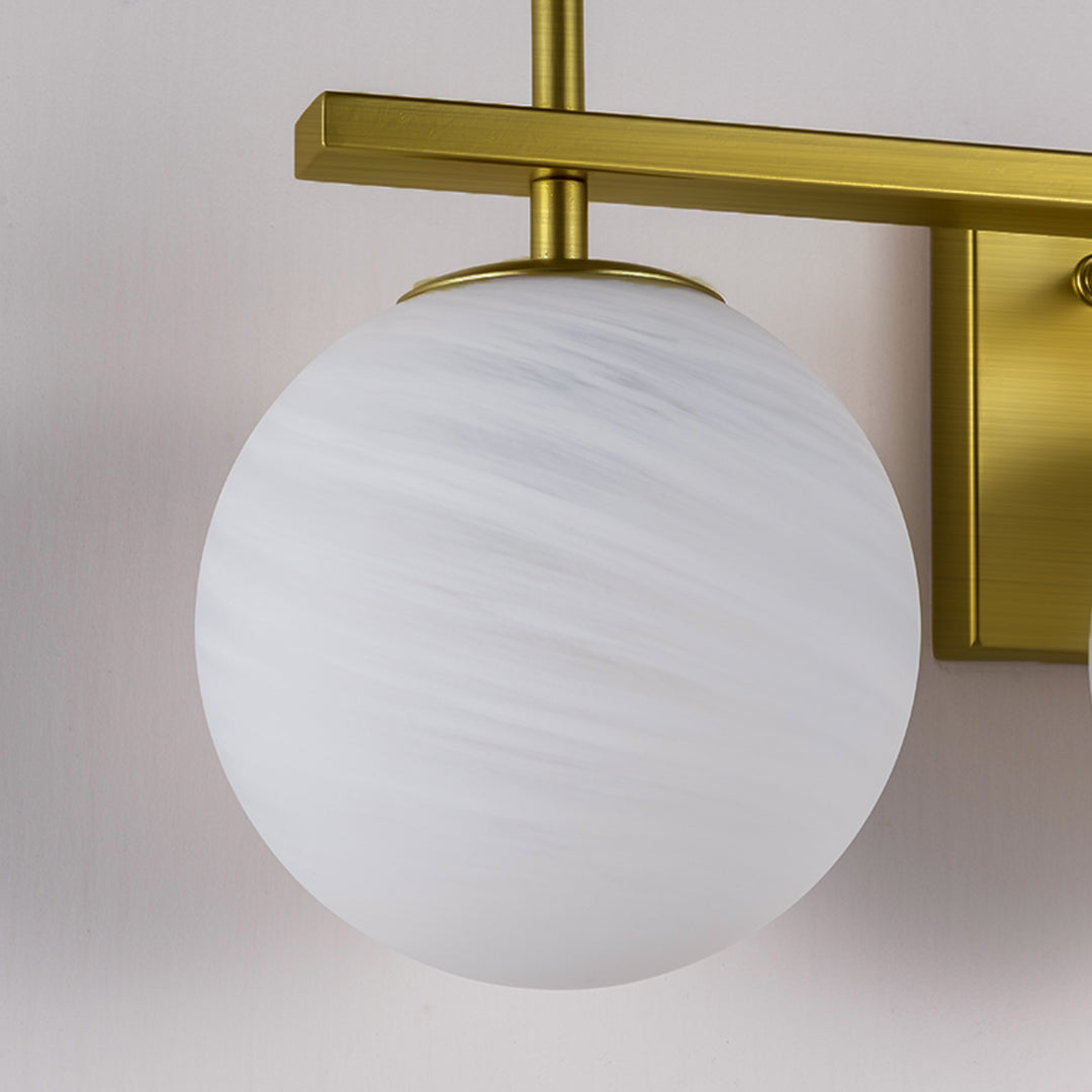 Nimbus Bathroom Vanity Light With Round Shape Cloud Glass Shade #29015