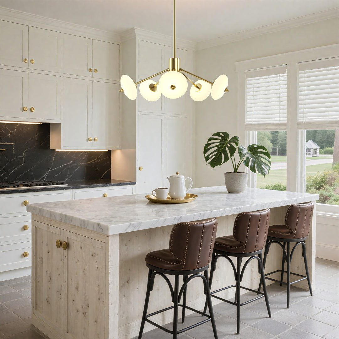 Nimbus 5 - Light Dimmable Modern Glass Led Chandelier For Hallway/Kitchen Island #29018