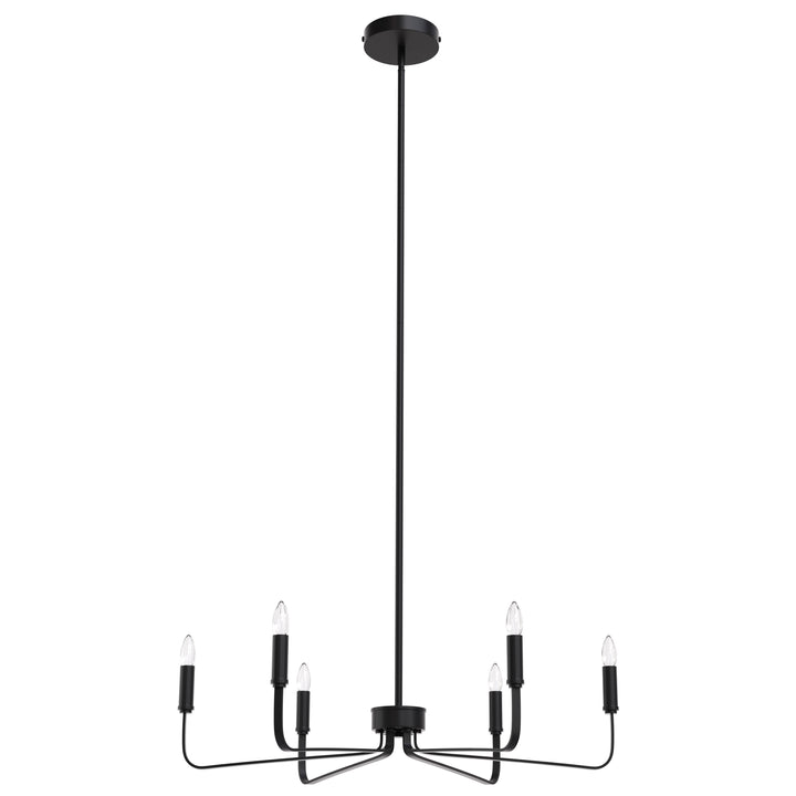 Essence 6 - Light 26"W Dimmable Classic Candle Style Chandelier #29020
