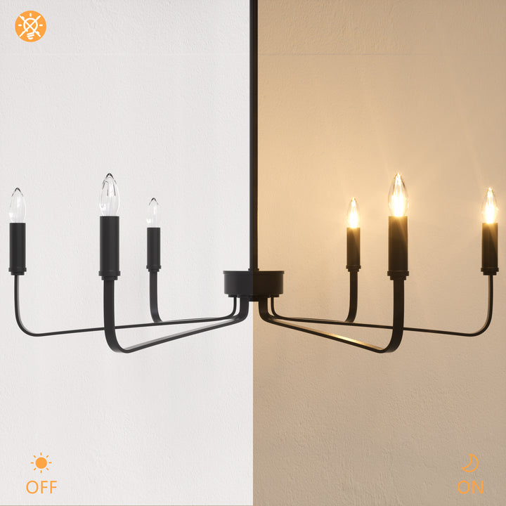 Essence 6 - Light 26"W Dimmable Classic Candle Style Chandelier #29020