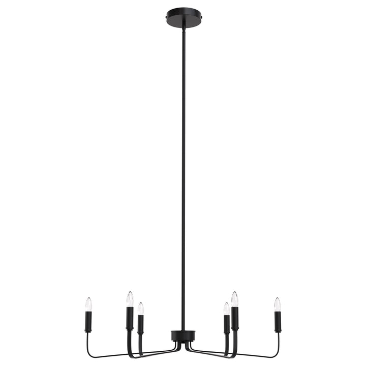 Essence 6 - Light 26"W Dimmable Classic Candle Style Chandelier #29020