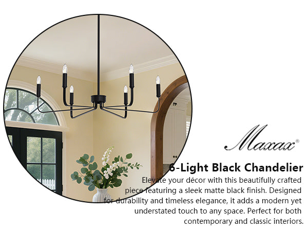 Essence 6 - Light 26"W Dimmable Classic Candle Style Chandelier #29020