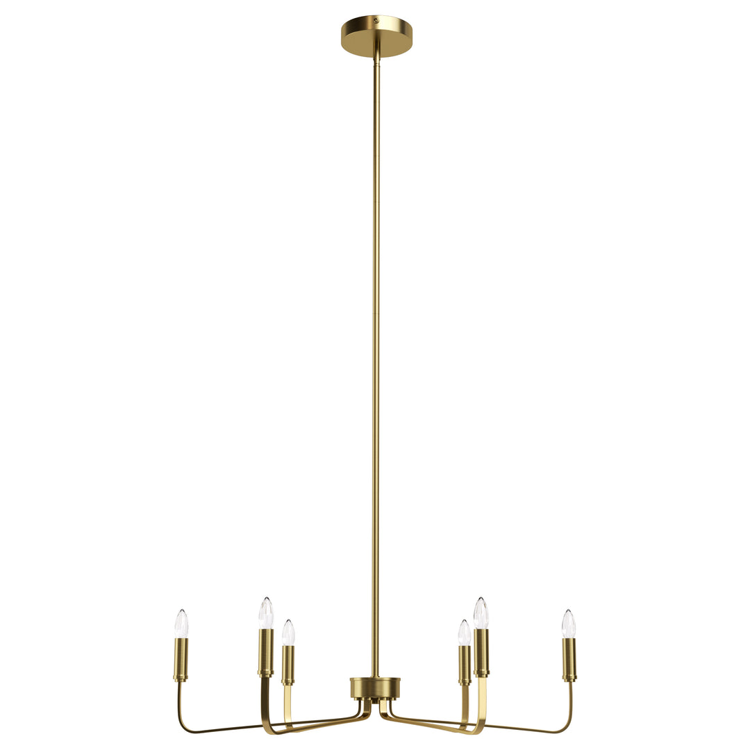 Essence 6 - Light 26"W Dimmable Classic Candle Style Chandelier #29020