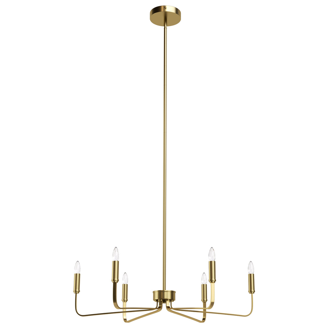 Essence 6 - Light 26"W Dimmable Classic Candle Style Chandelier #29020