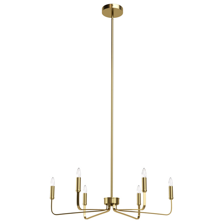 Essence 6 - Light 26"W Dimmable Classic Candle Style Chandelier #29020