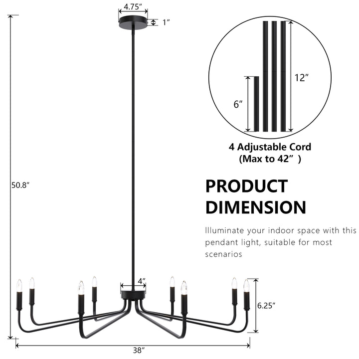 Essence 6 - Light 26"W Dimmable Classic Candle Style Chandelier #29020