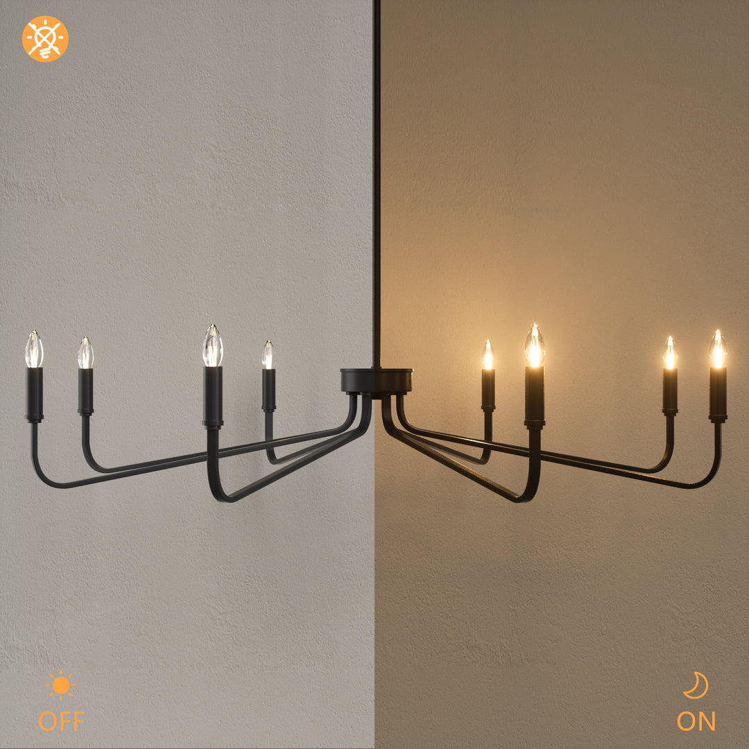 Essence 6 - Light 26"W Dimmable Classic Candle Style Chandelier #29020