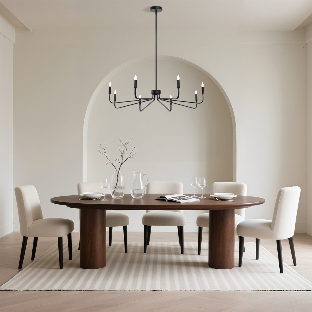 Essence 6 - Light 26"W Dimmable Classic Candle Style Chandelier #29020