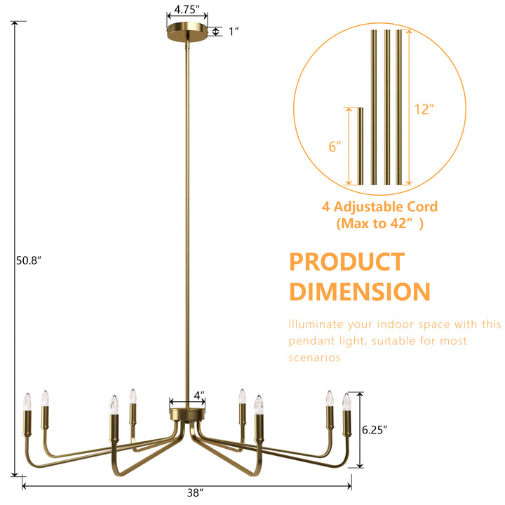 Essence 6 - Light 26"W Dimmable Classic Candle Style Chandelier #29020