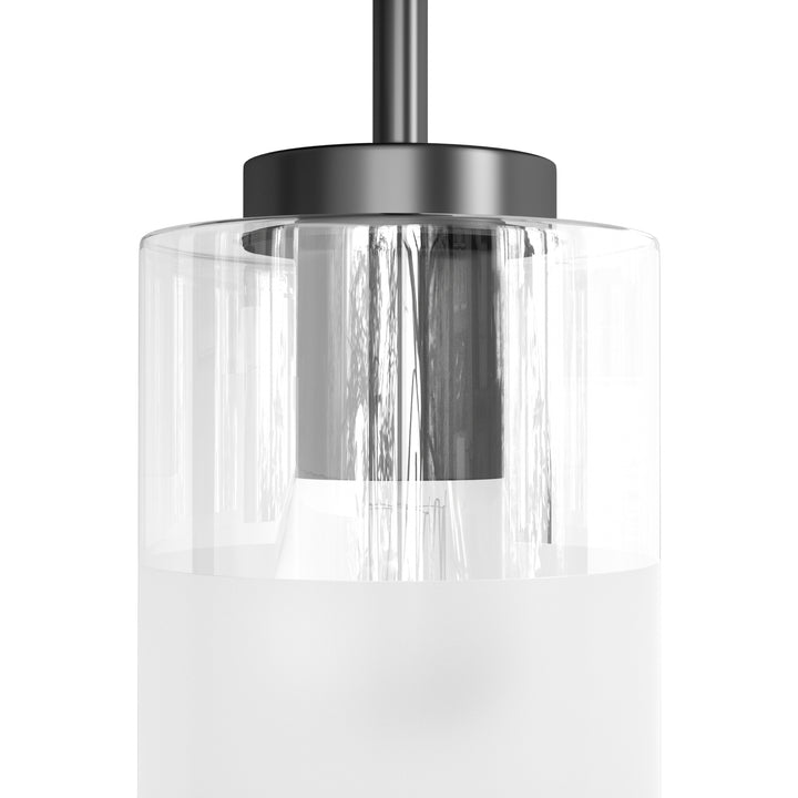 Glimmer 11.5"-3 Lights Modern Clear Glass + Frosted Glass Cluster Semi Flush Mount Ceiling Light #29021