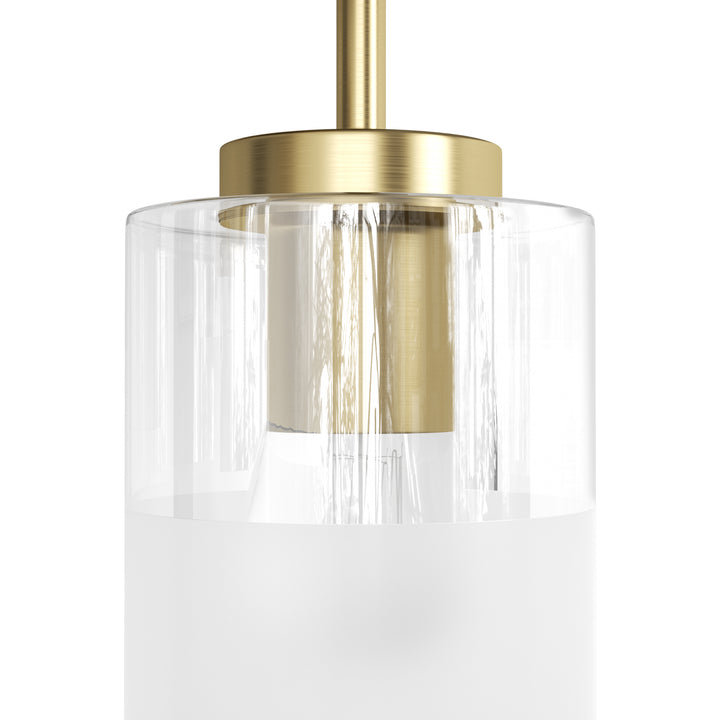 Glimmer 11.5"-3 Lights Modern Clear Glass + Frosted Glass Cluster Semi Flush Mount Ceiling Light #29021