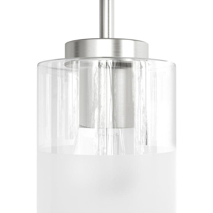Glimmer 11.5"-3 Lights Modern Clear Glass + Frosted Glass Cluster Semi Flush Mount Ceiling Light #29021