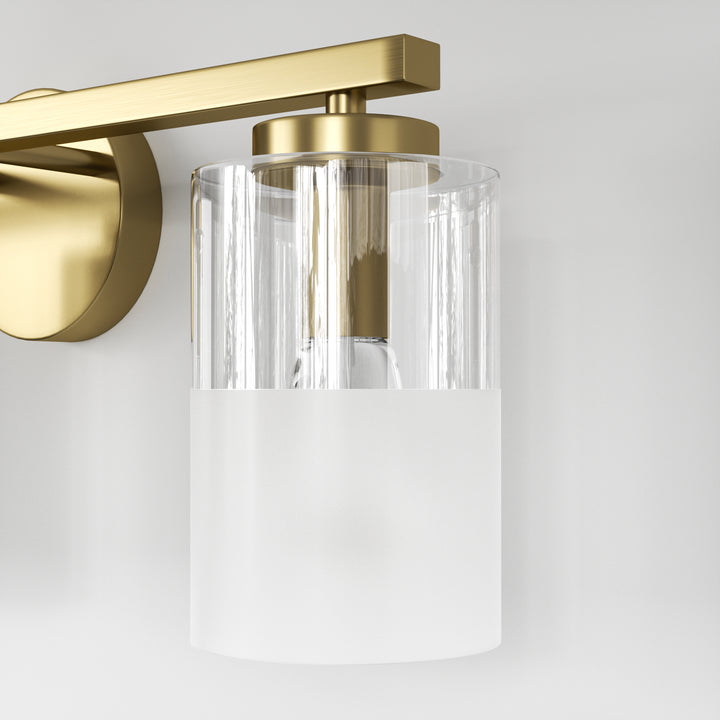 Lumin 24W" 3-Light Dimmable Wall Sconce With Frosted Glass And Clear Glass, E26 Base,Modern Bathroom Vanity Light #29021
