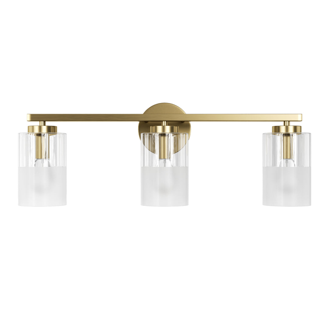 Lumin 24W" 3-Light Dimmable Wall Sconce With Frosted Glass And Clear Glass, E26 Base,Modern Bathroom Vanity Light #29021