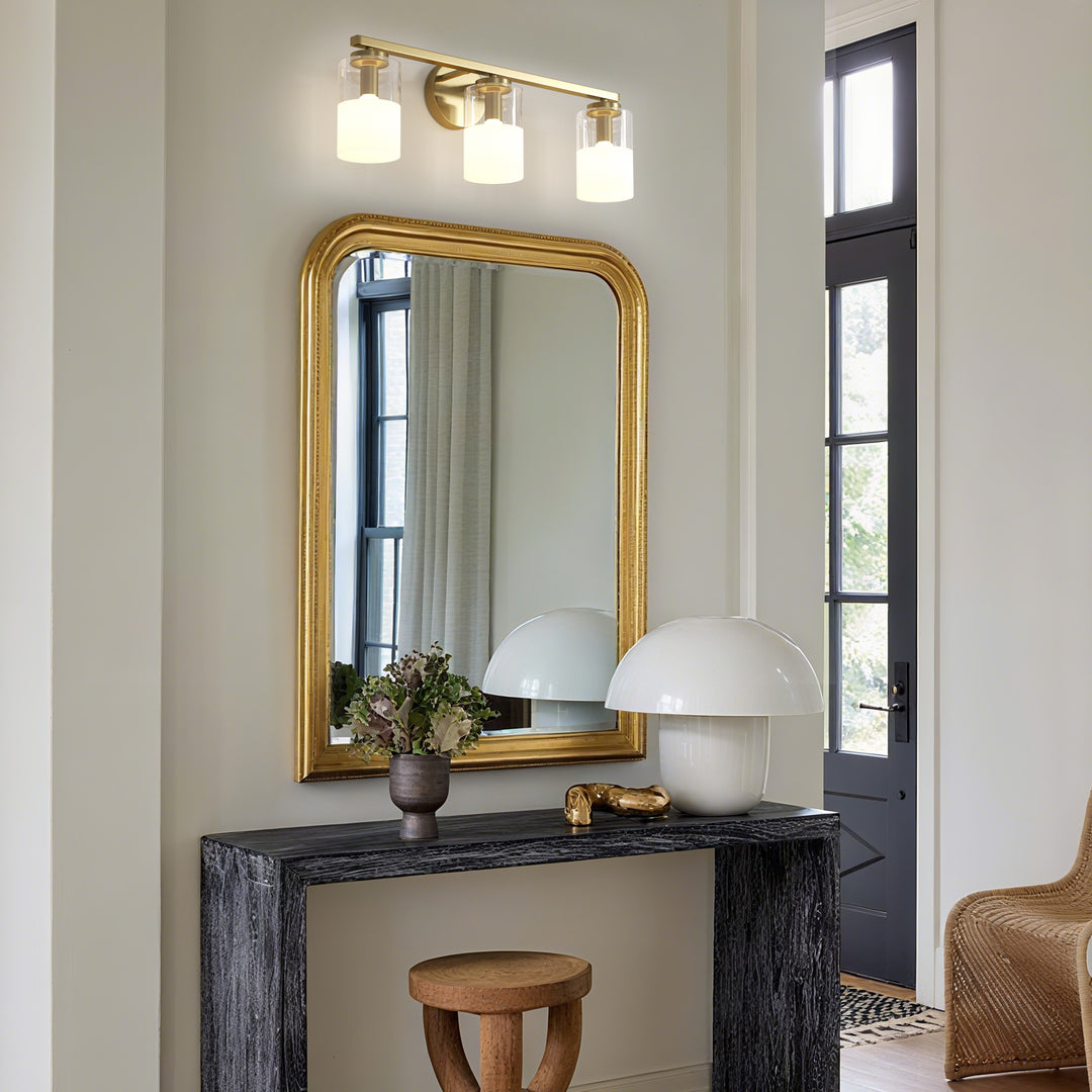 Lumin 24W" 3-Light Dimmable Wall Sconce With Frosted Glass And Clear Glass, E26 Base,Modern Bathroom Vanity Light #29021