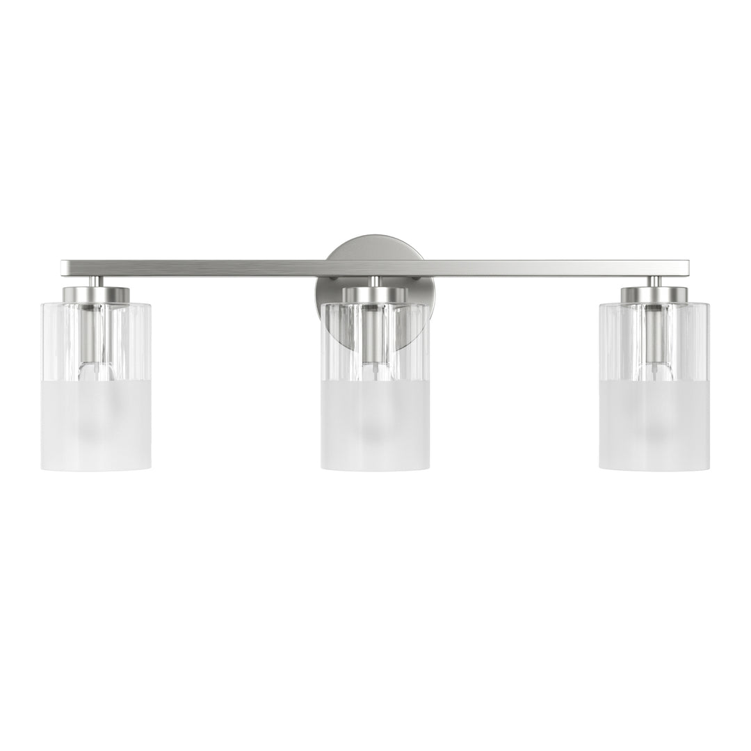 Lumin 24W" 3-Light Dimmable Wall Sconce With Frosted Glass And Clear Glass, E26 Base,Modern Bathroom Vanity Light #29021