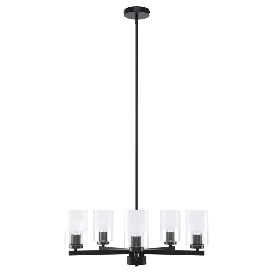 Glimmer 5-Light 26'' Dimmable Frosted Glass Modern/Traditional Chandelier For Dining Room #29024-P5