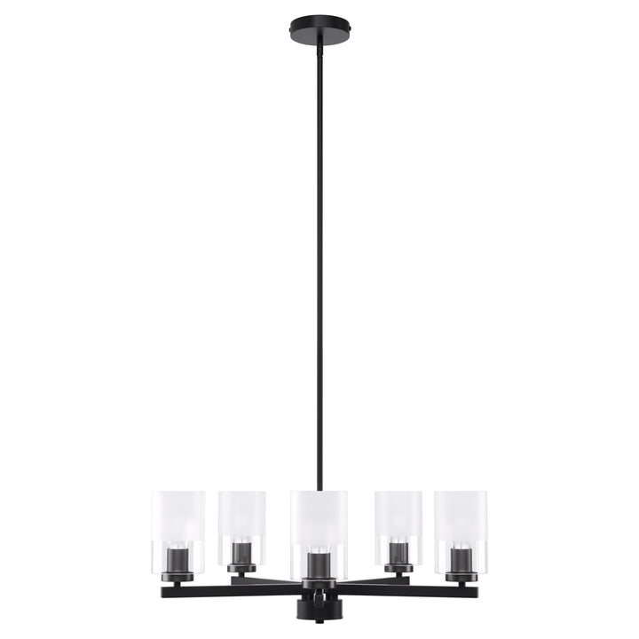 Glimmer 5-Light 26'' Dimmable Frosted Glass Modern/Traditional Chandelier For Dining Room #29024-P5