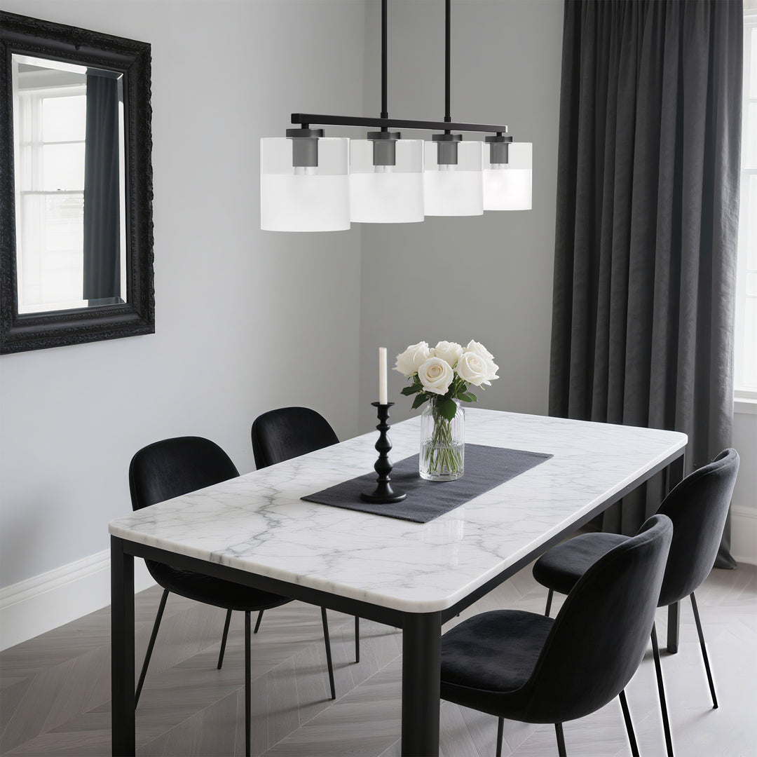 Twilight 4-light 39'' Dimmable Frosted Glass Modern/traditional Chandelier For Dining Room #29025