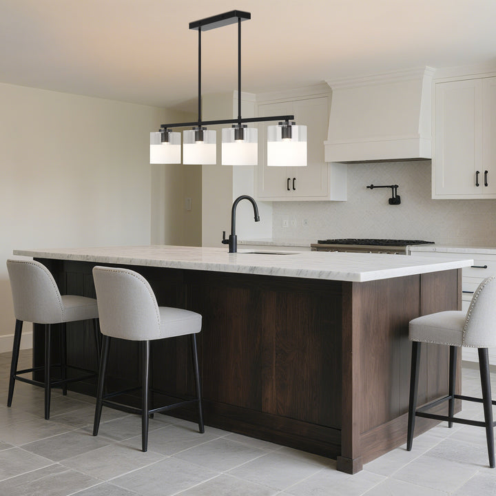 Twilight 4-light 39'' Dimmable Frosted Glass Modern/traditional Chandelier For Dining Room #29025