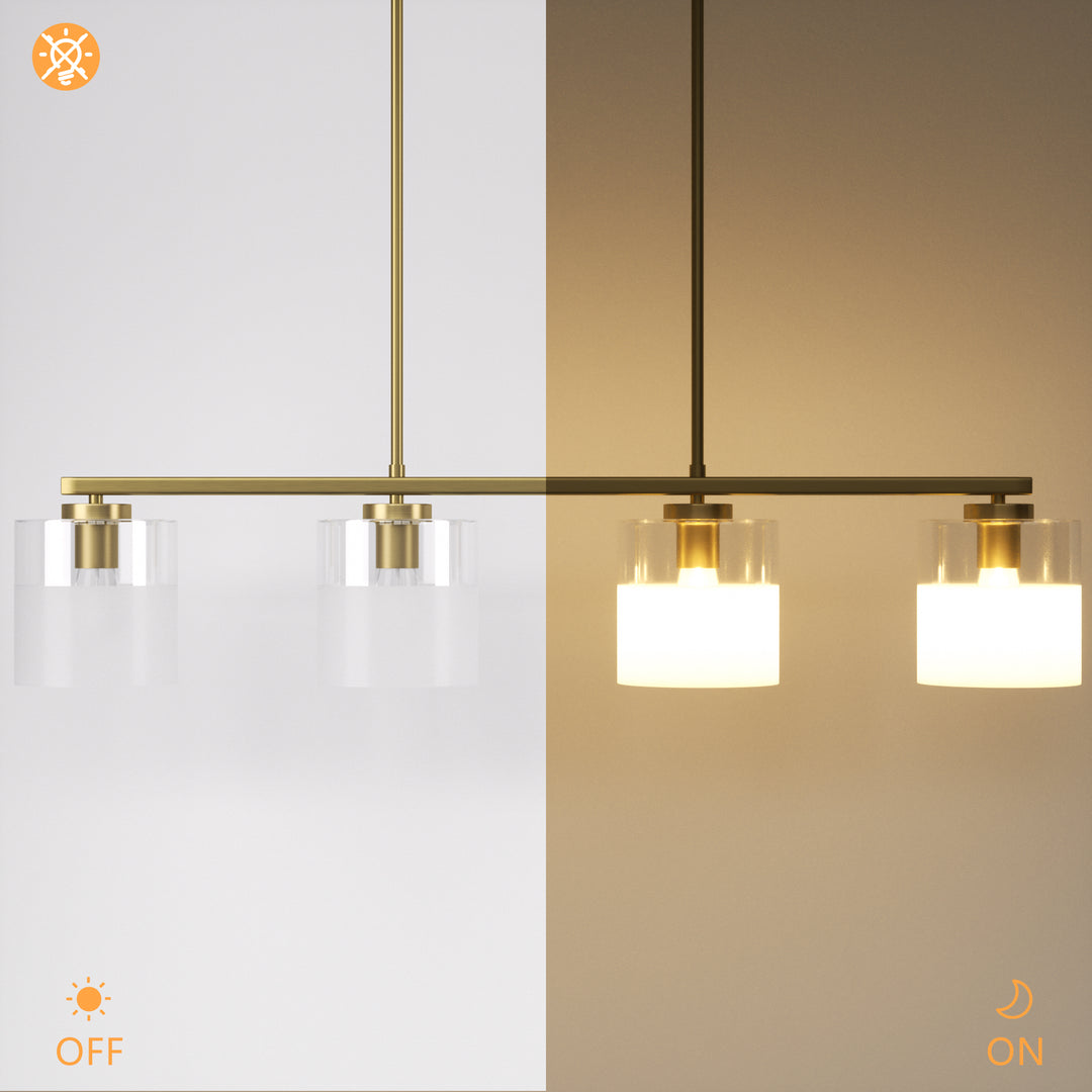 Twilight 4-light 39'' Dimmable Frosted Glass Modern/traditional Chandelier For Dining Room #29025