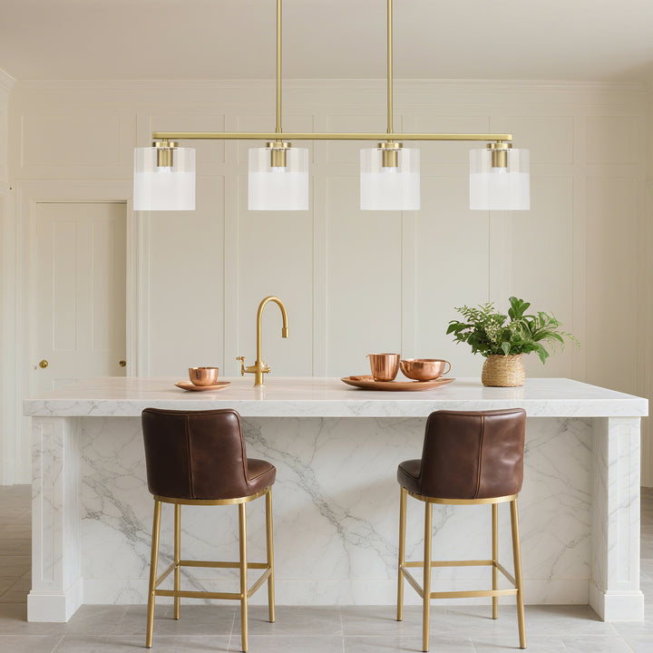 Twilight 4-light 39'' Dimmable Frosted Glass Modern/traditional Chandelier For Dining Room #29025