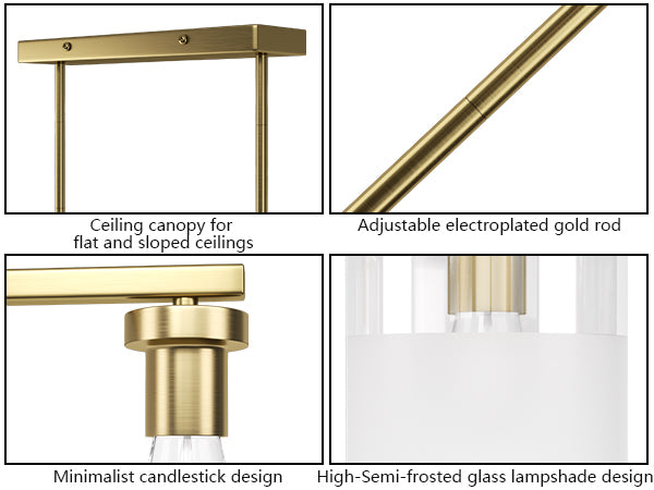 Twilight 4-light 39'' Dimmable Frosted Glass Modern/traditional Chandelier For Dining Room #29025