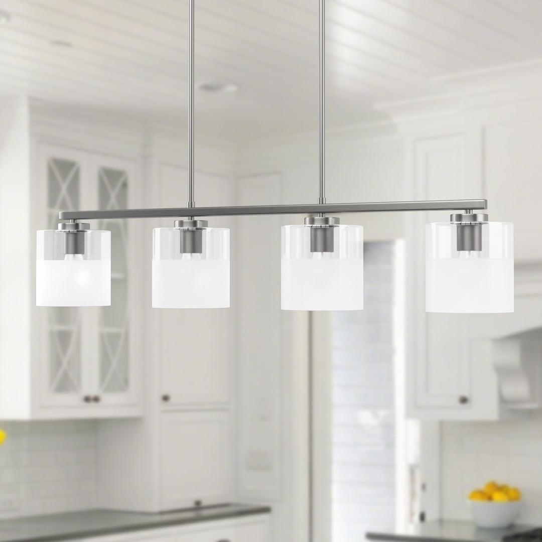 Twilight 4-light 39'' Dimmable Frosted Glass Modern/traditional Chandelier For Dining Room #29025