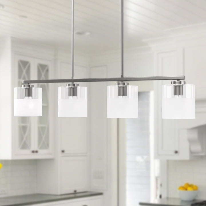 Twilight 4-light 39'' Dimmable Frosted Glass Modern/traditional Chandelier For Dining Room #29025