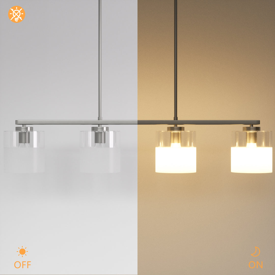 Twilight 4-light 39'' Dimmable Frosted Glass Modern/traditional Chandelier For Dining Room #29025