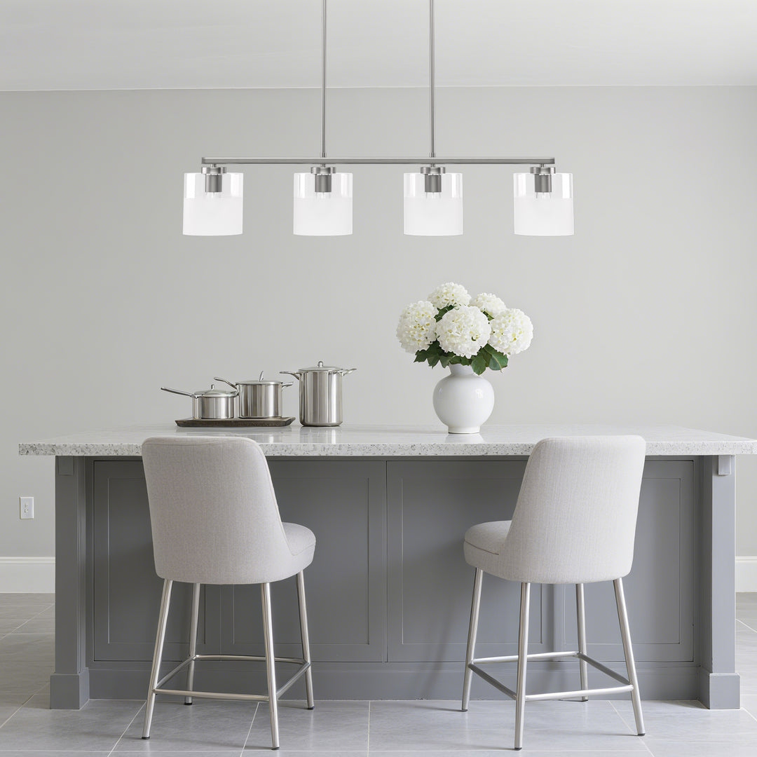 Twilight 4-light 39'' Dimmable Frosted Glass Modern/traditional Chandelier For Dining Room #29025