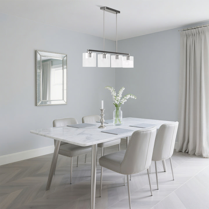 Twilight 4-light 39'' Dimmable Frosted Glass Modern/traditional Chandelier For Dining Room #29025