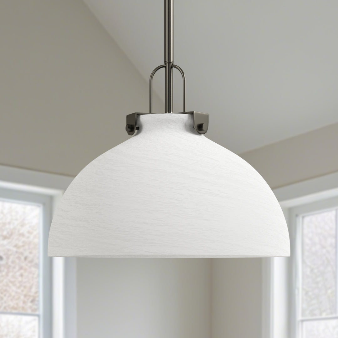 Eclipse 1-light 11.8'' Dimmable Cloud Glass Modern Cone Pendant Light