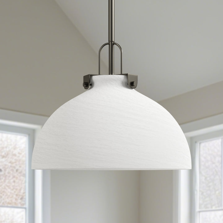 Eclipse 1-light 11.8'' Dimmable Cloud Glass Modern Cone Pendant Light