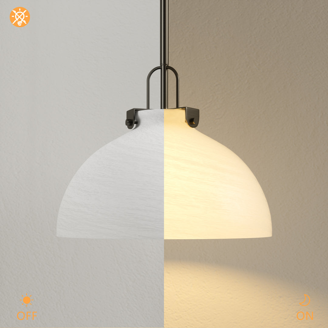 Eclipse 1-light 11.8'' Dimmable Cloud Glass Modern Cone Pendant Light