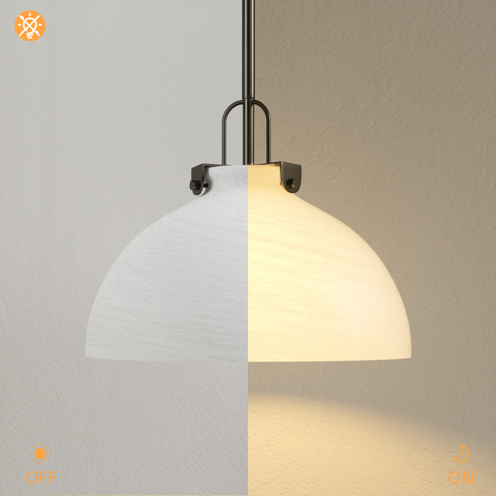 Eclipse 1-light 11.8'' Dimmable Cloud Glass Modern Cone Pendant Light
