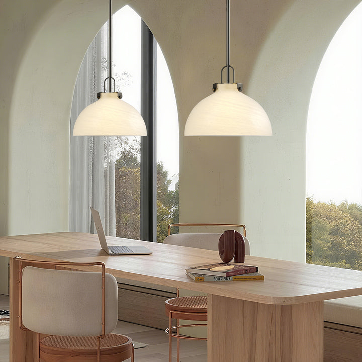 Eclipse 1-light 11.8'' Dimmable Cloud Glass Modern Cone Pendant Light