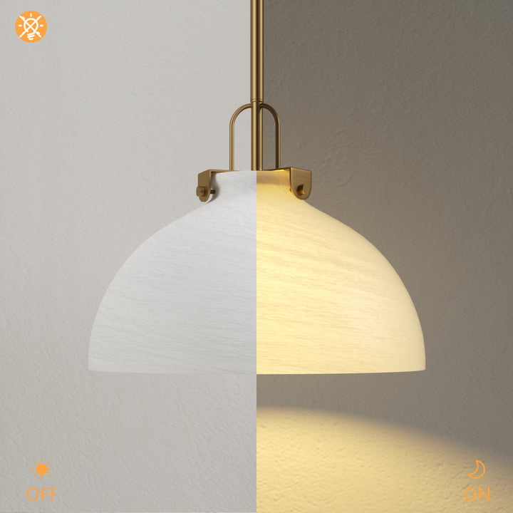 Eclipse 1-light 11.8'' Dimmable Cloud Glass Modern Cone Pendant Light